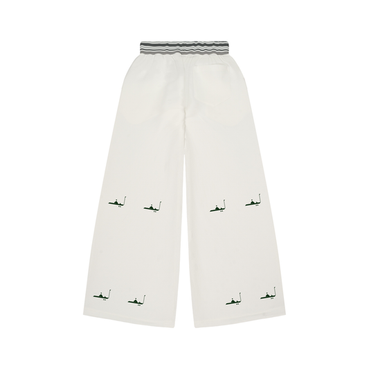 leafs Waist Wide Leg Pants