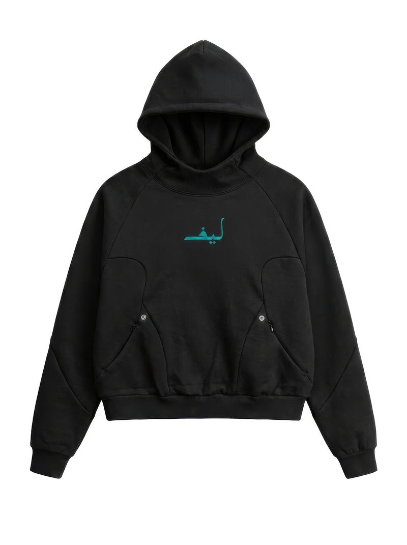 Curved Panel leafs Hoodie