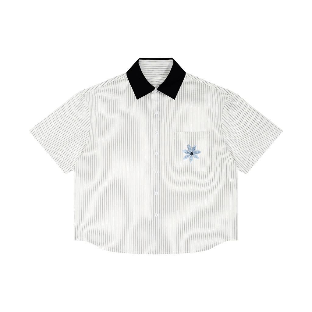 leafs Boxy  Collar Shirt