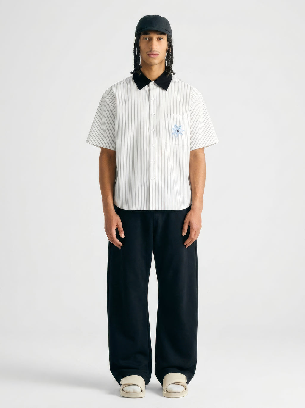 leafs Boxy  Collar Shirt