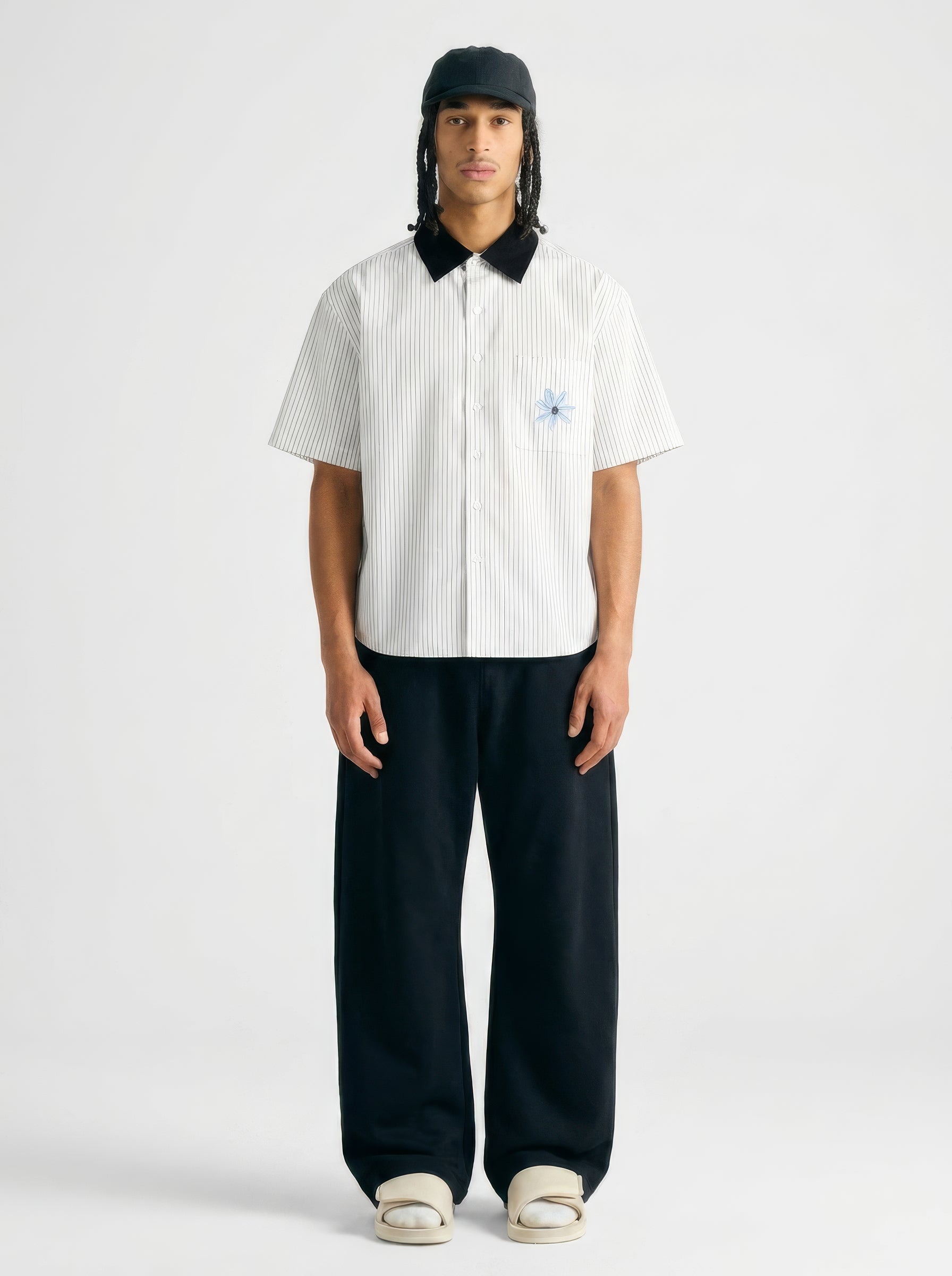 leafs Boxy  Collar Shirt