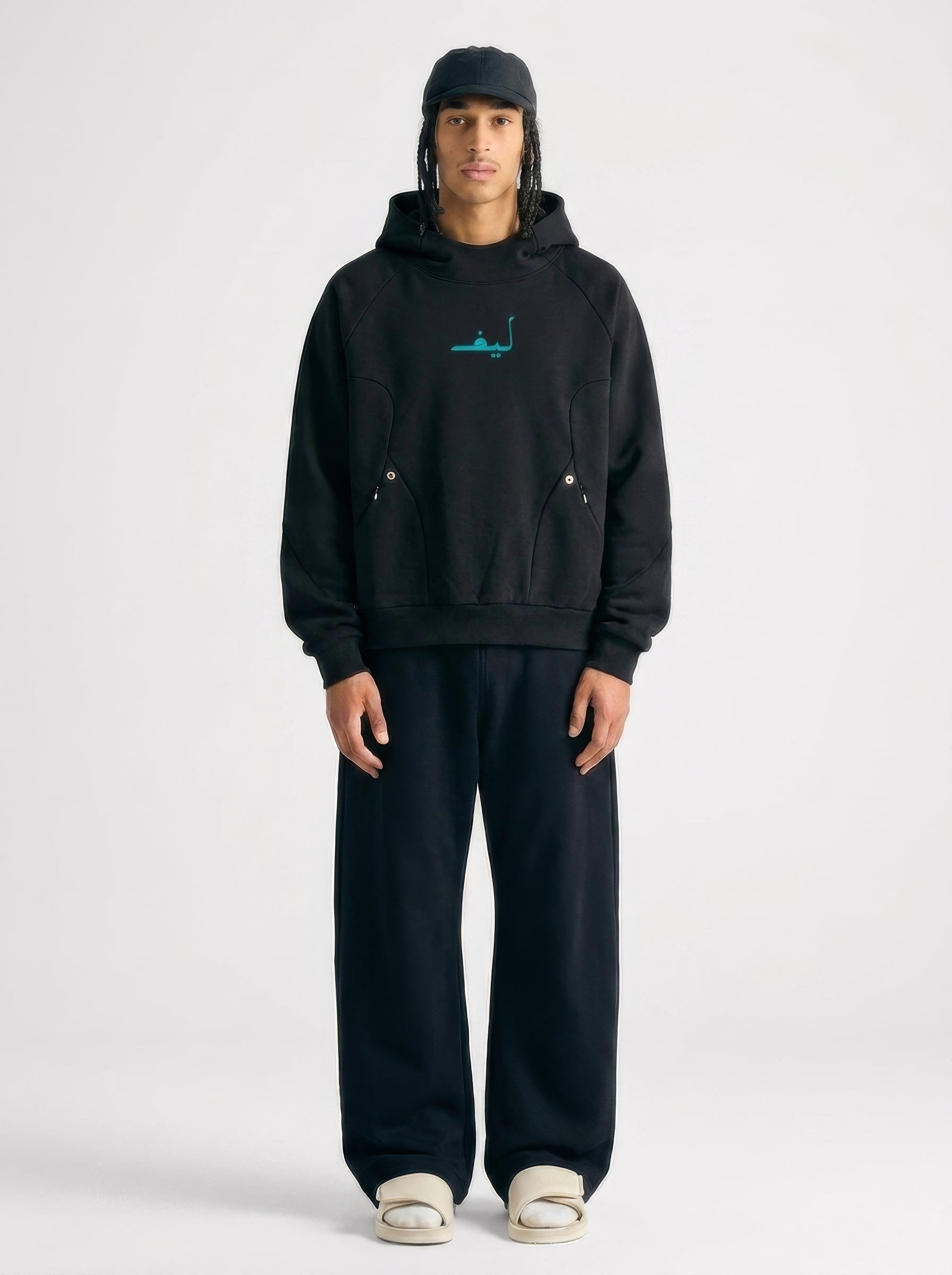 Curved Panel leafs Hoodie