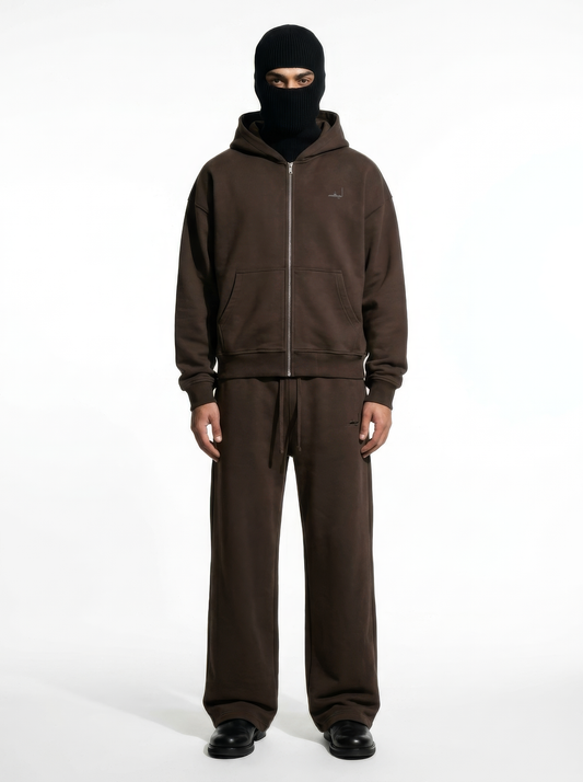 leafs Zip-Up Boxy Hoodie