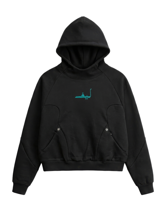 Curved Panel leafs Hoodie